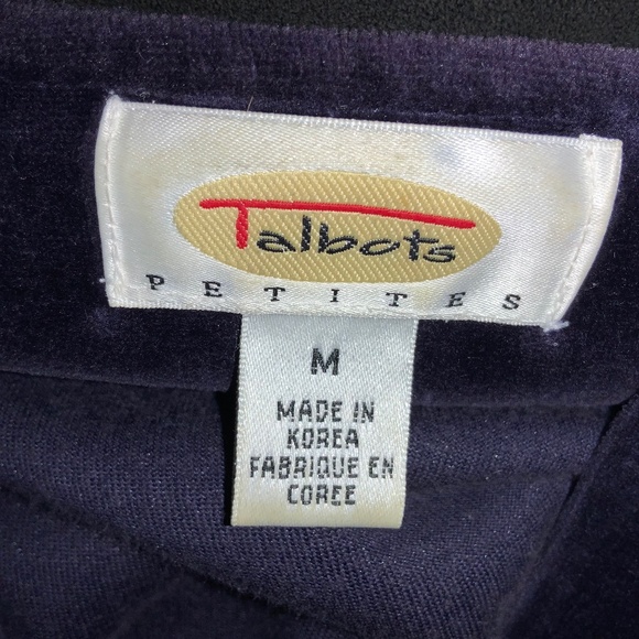 Talbots Petites cotton blend velour jacket Sz MP button front side vents vintage - Picture 5 of 8